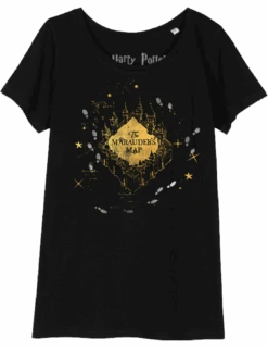 Tee-Shirt Noir Brothers Harry Potter -Harry Potter Soldes pyjama femme harry potter carte du maraudeur 2