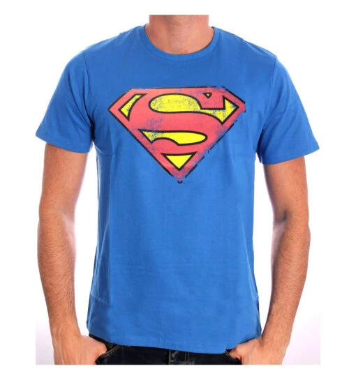 Peignoir Adulte Bleu Roi Logo Superman