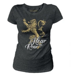 Tee-Shirt Noir Logos Familles Game Of Thrones
