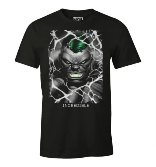 Tee-Shirt Blanc Hulk Eyes Rayon Gamma Marvel