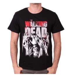 Tee-Shirt Noir Walker Skull The Walking Dead